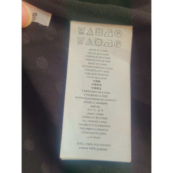 Michael Kors midi dress v-neck 3/4 sleeve polka dot size M brown S ..M - Picture 3 of 12